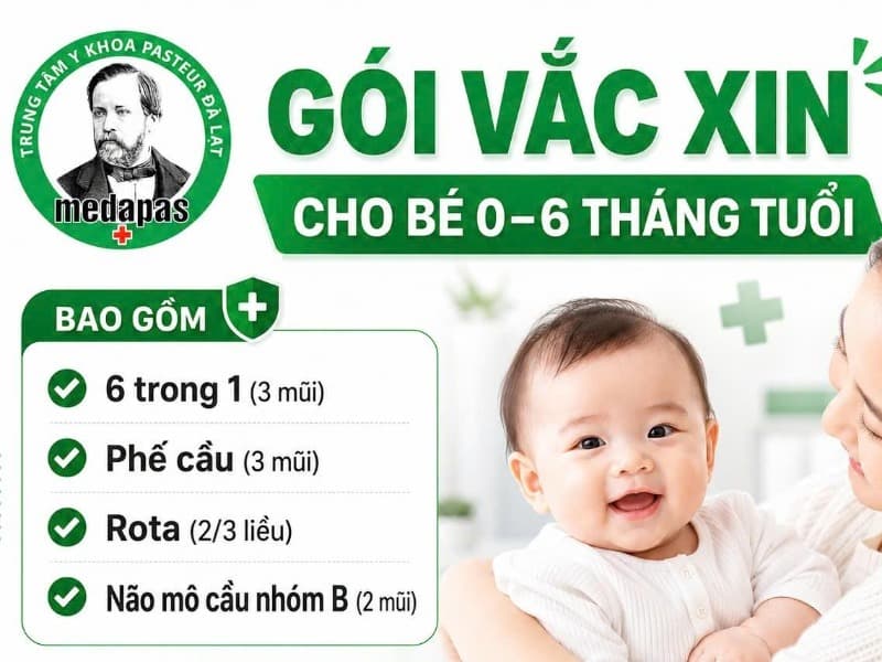 Gói tiêm cho bé từ 0-6 tháng tuổi - ảnh 1