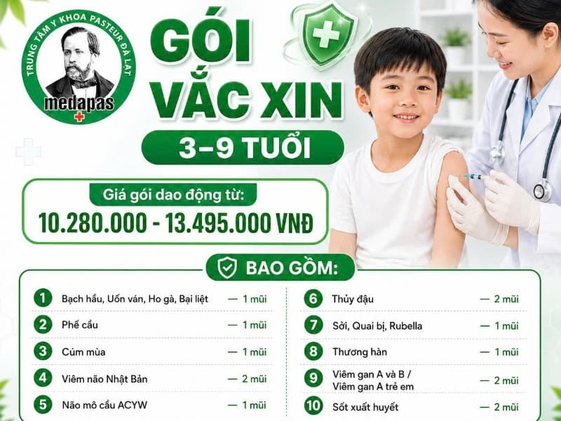Gói tiêm cho bé 3-9 tuổi - ảnh 1
